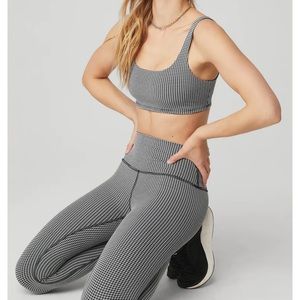 Alo houndstooth print sports bra